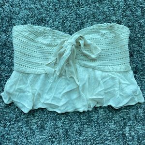 American Eagle Crocheted Strapless Top